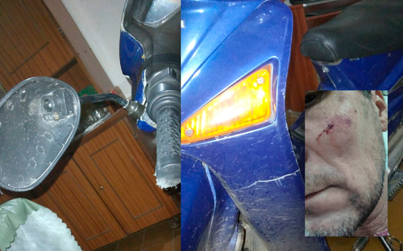 Abandonó al mensajero herido para proteger al perro que provocó el accidente