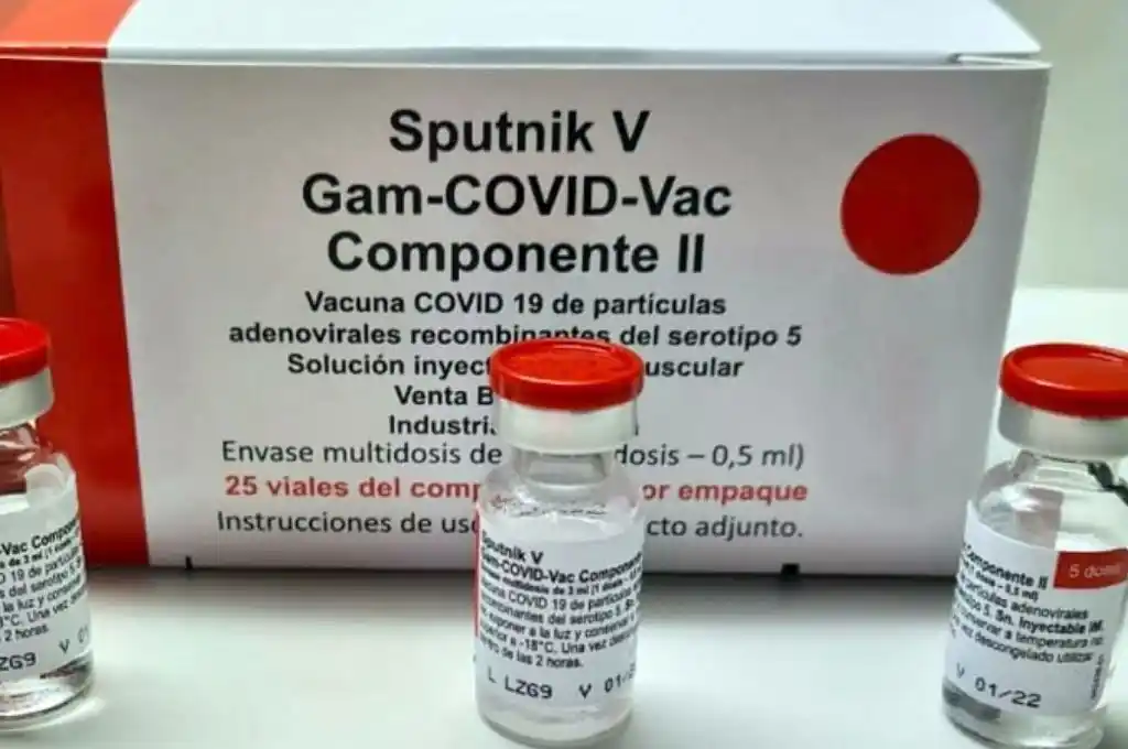 Llegarán 500 litros del principio activo de la segunda dosis de Sputnik V