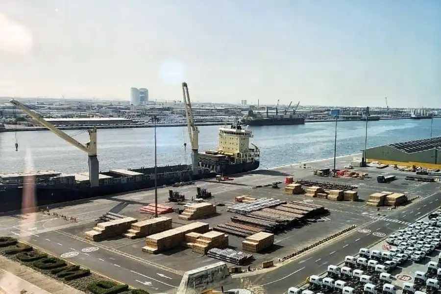 Puccini recorrió la zona franca de Jebel Ali en Emiratos Árabes