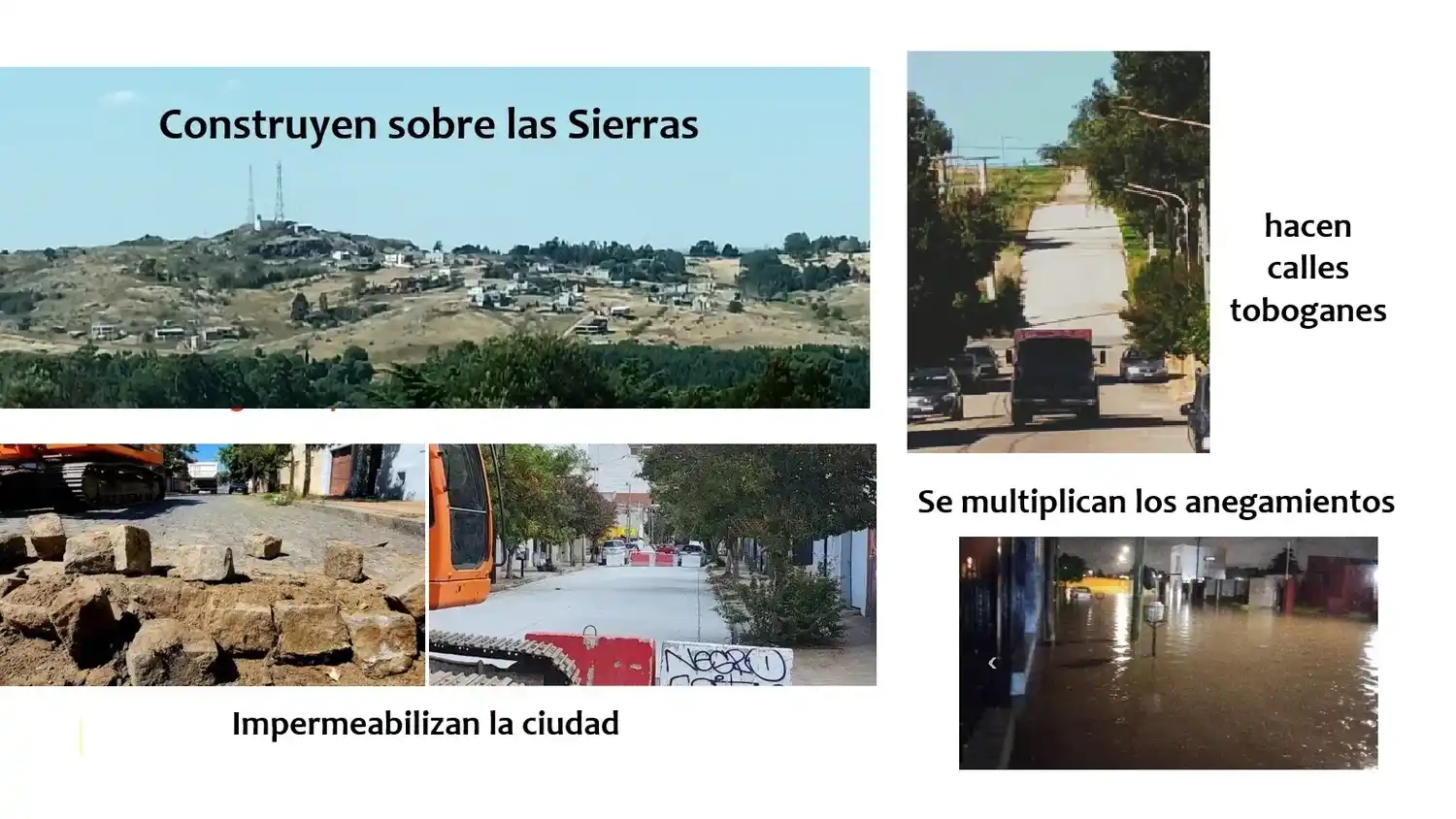Construcción en las sierras e impermeabilización urbana, las claves según la asamblea ciudadana.