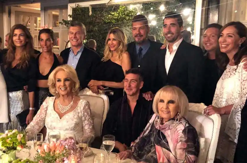 Macri cenó con Mirtha Legrand, Susana Giménez, Adrián Suar, Marcello Tinelli y Mariana Fabianni