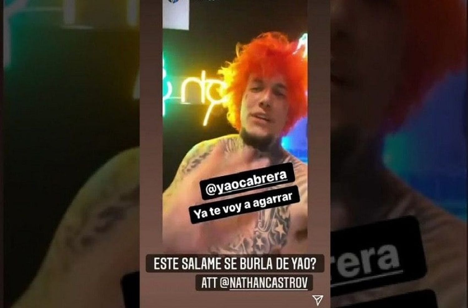 Alex Caniggia explotó contra Yao Cabrera: “Si sos fan de ese, sos una inutilidad humana”