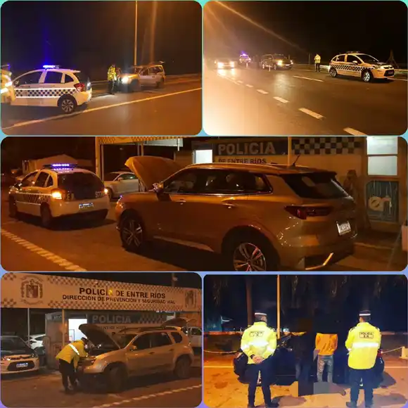 Detenidos y secuestros de vehículos en puestos camineros entrerrianos