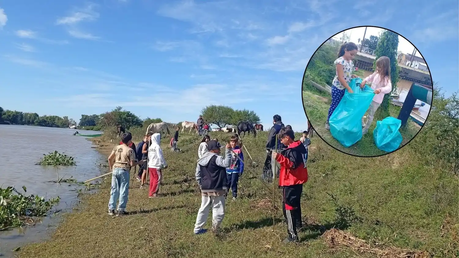 Los vecinos salieron a recoger residuos en el Día del Medio Ambiente y crear conciencia de la importancia de mantener el espacio público.