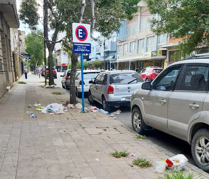 Basura en pleno centro