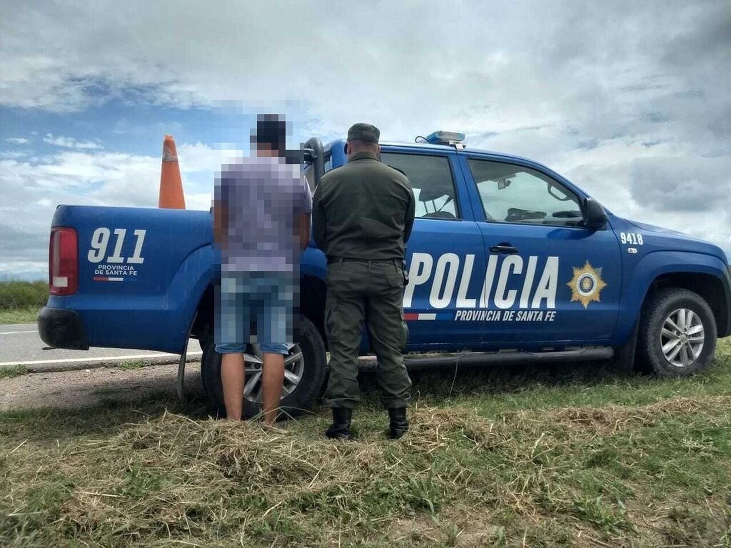 Uno de los detenidos.