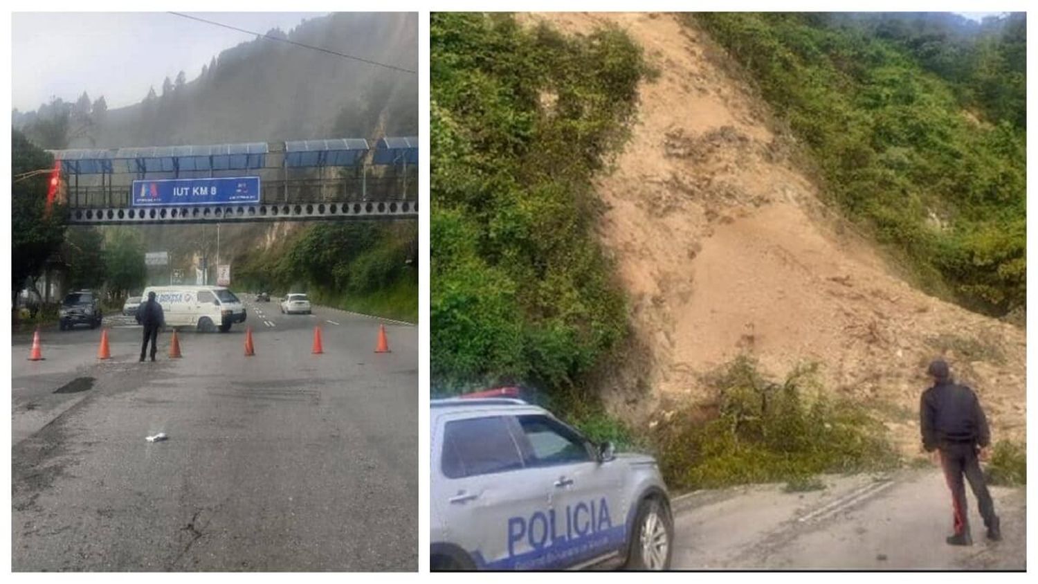 DERRUMBE EN LA PANAMERICANA impide paso de vehículos: trancados los 4 canales de circulación
