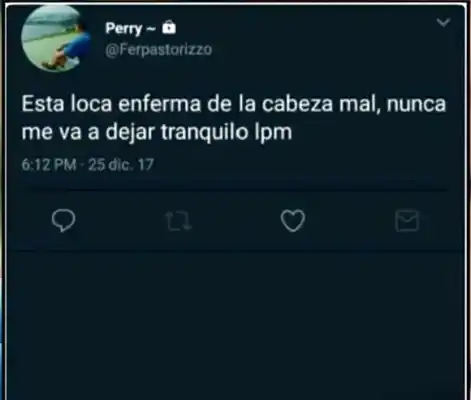 Los Tweets de Fernando antes de ser asesinado: "Esta loca enferma nunca me va a dejar tranquilo"