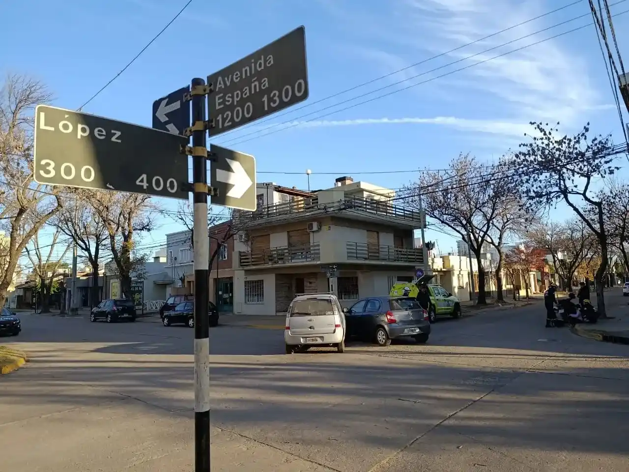 Fuerte encontronazo en el cruce de España y López. Foto: BVVT