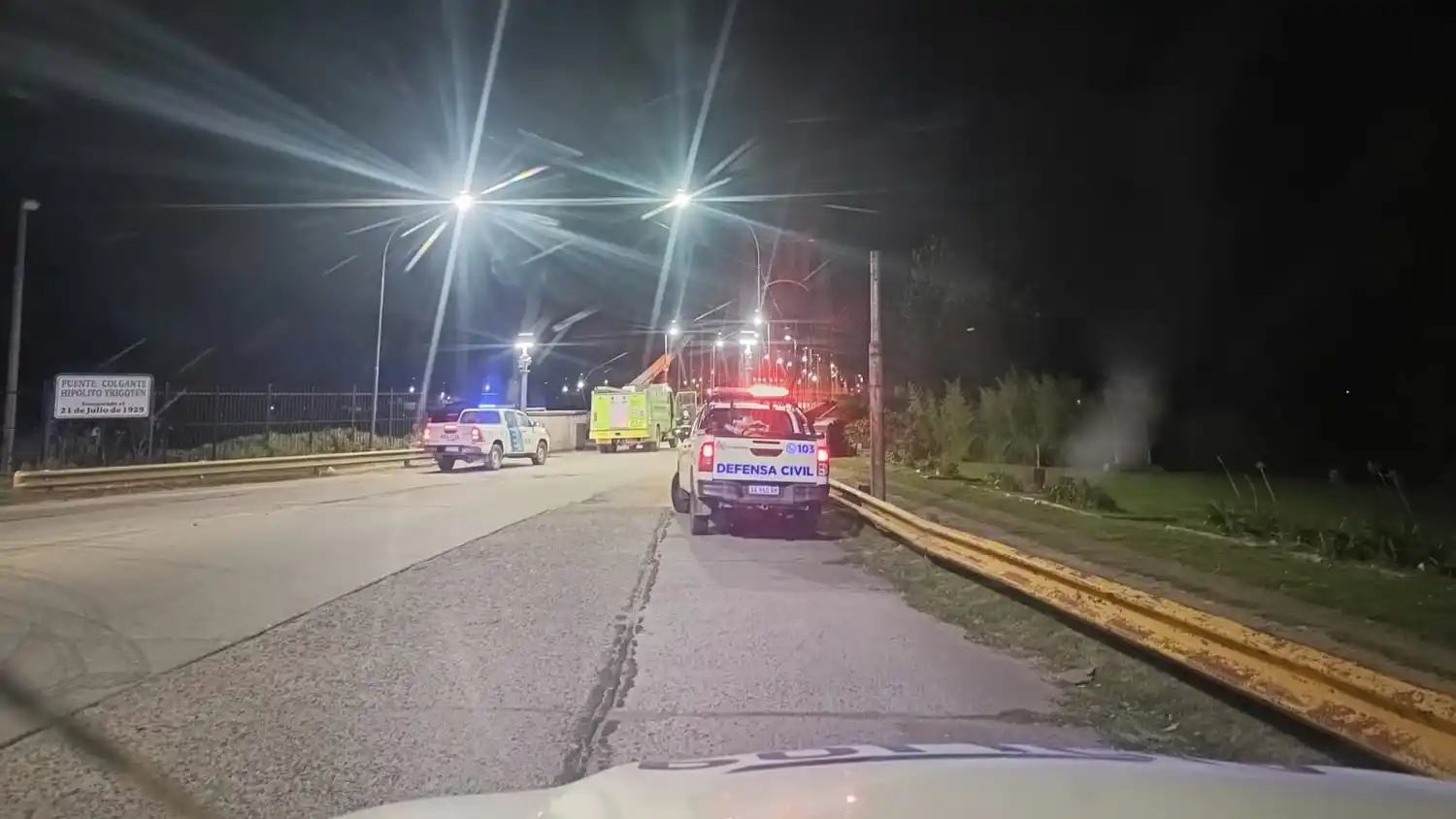 Operativo. Policial y de Bomberos, durante la madrugada de ayer