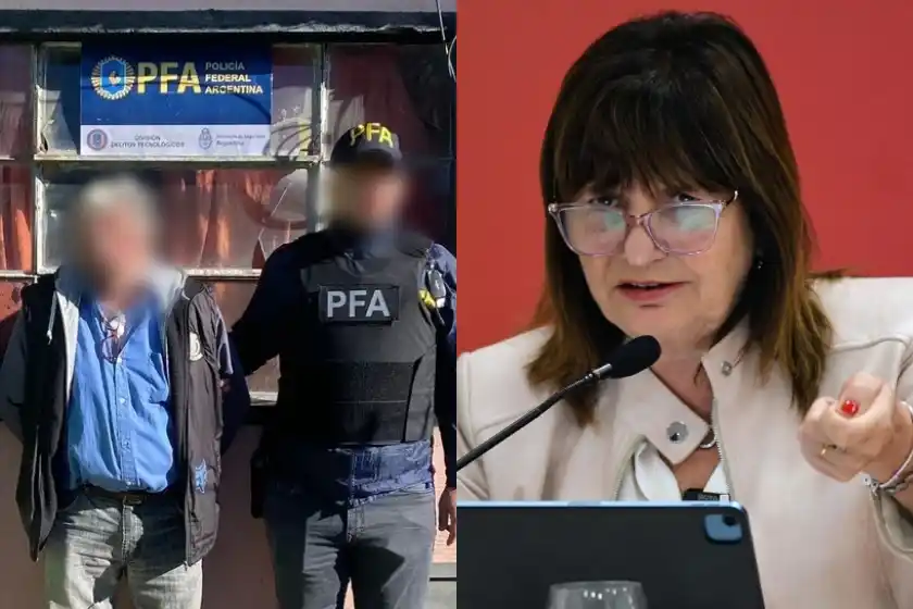 Detuvieron a un hombre acusado de amenazar a la ministra Patricia Bullrich por redes sociales