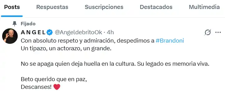 Murió Luis Brandoni