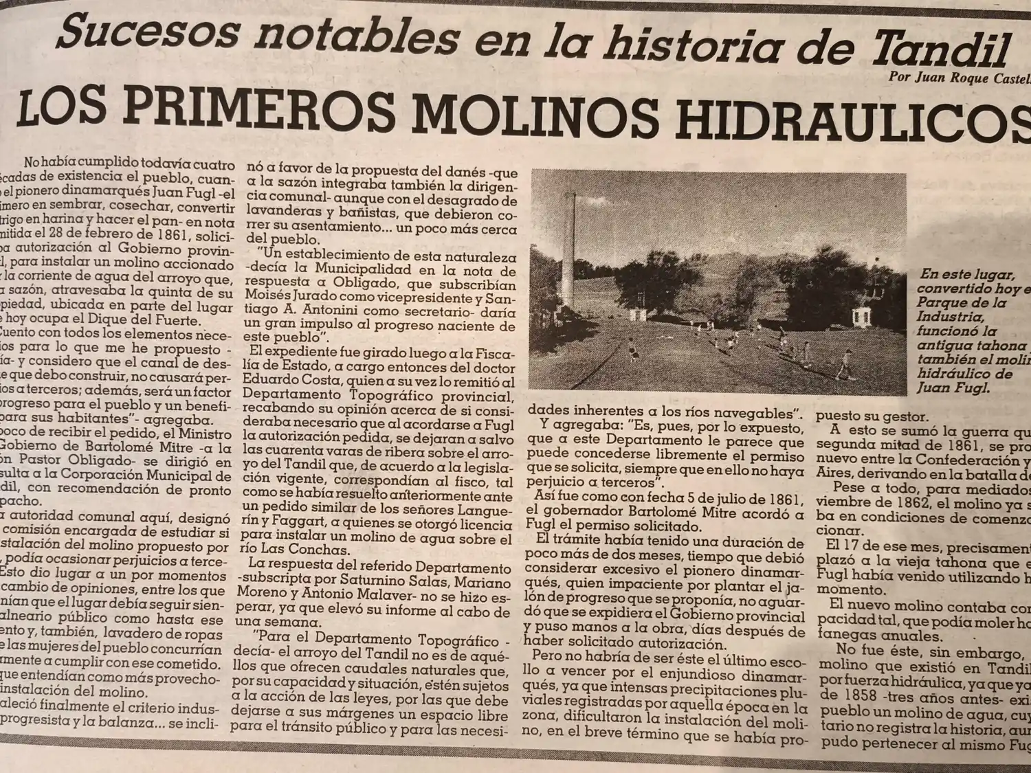 Los primeros molinos hidráulicos