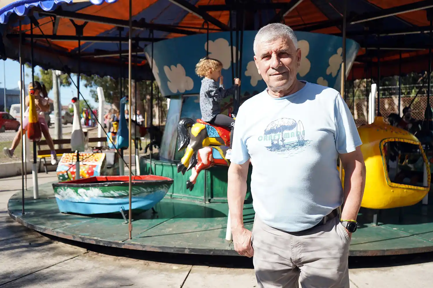 Julio Salto. Se despide de la calesita del Parque después de 25 años