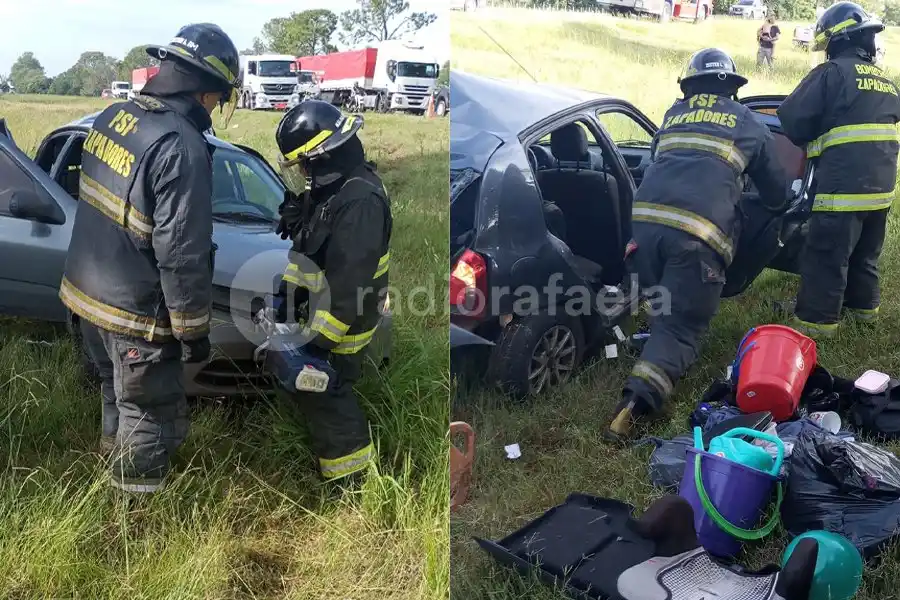 Un niño de 5 años quedó atrapado en un auto tras un fuerte accidente en Ruta Nacional 34