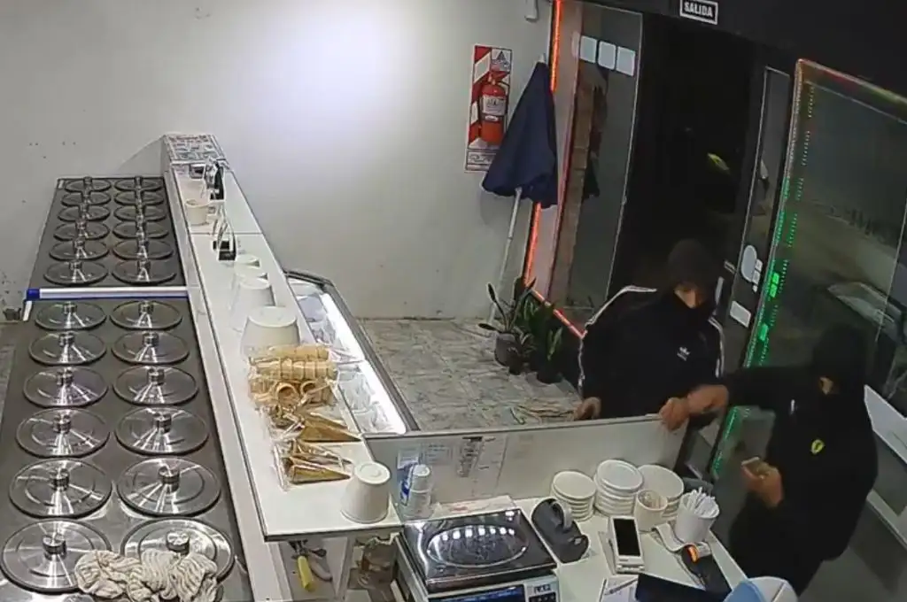 Robo en heladería