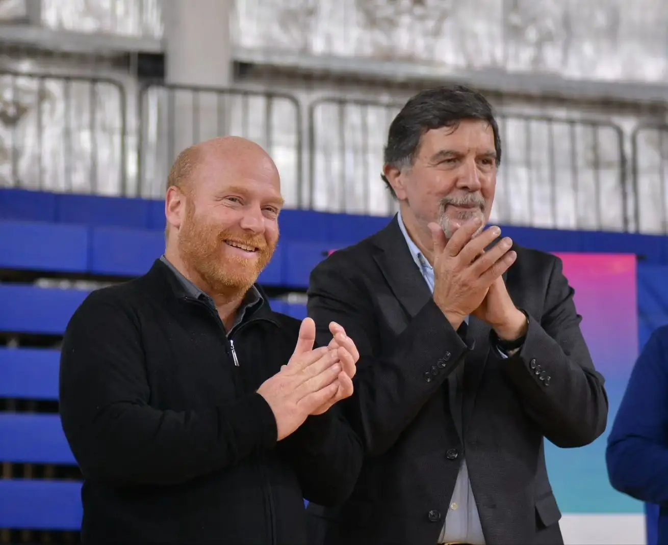 El intendente junto al director de Cultura y Educación bonaerense.