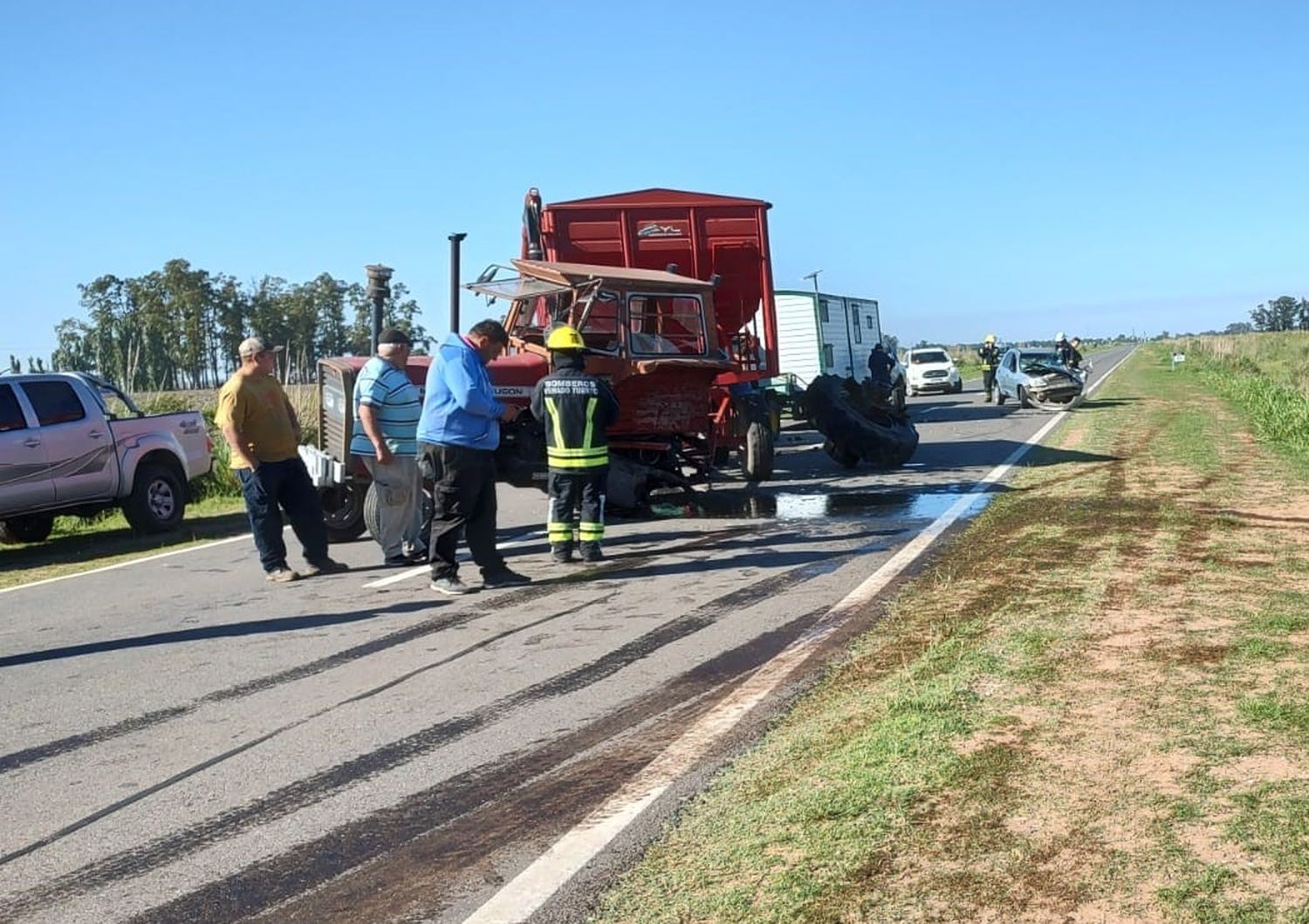 Violento accidente en el acceso a San Eduardo