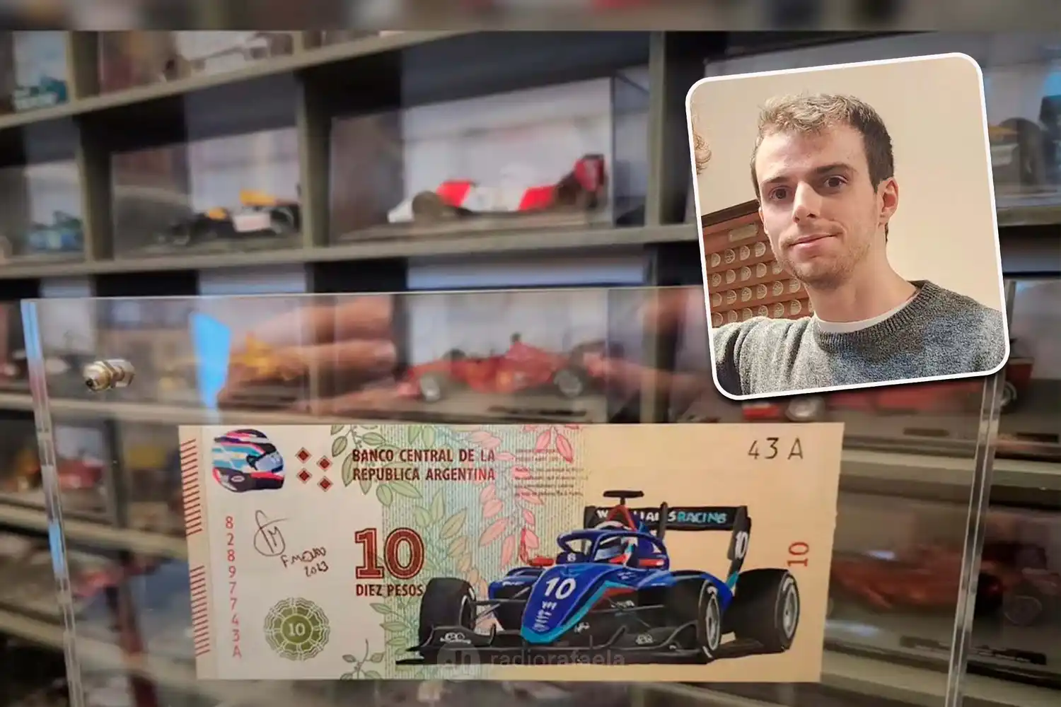Fede­rico Mejuto y su pasión por el arte automovilístico: pintura de autos en billetes