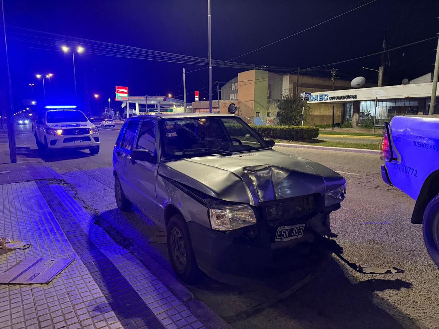 Iban con 2,44 de alcohol, chocaron, se dieron a la fuga y los atraparon
