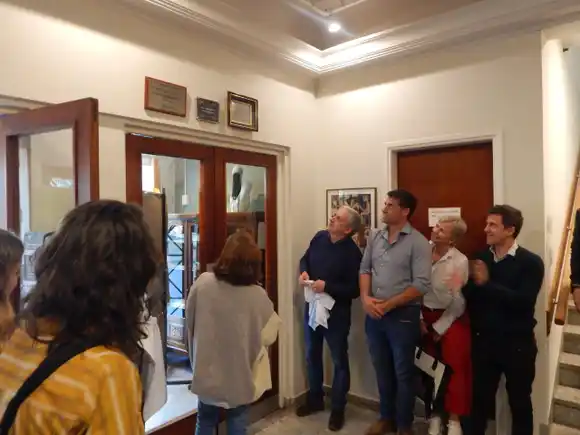 Se descubrieron tres placas por los 150 años de la Biblioteca Popular Domingo Faustino Sarmiento