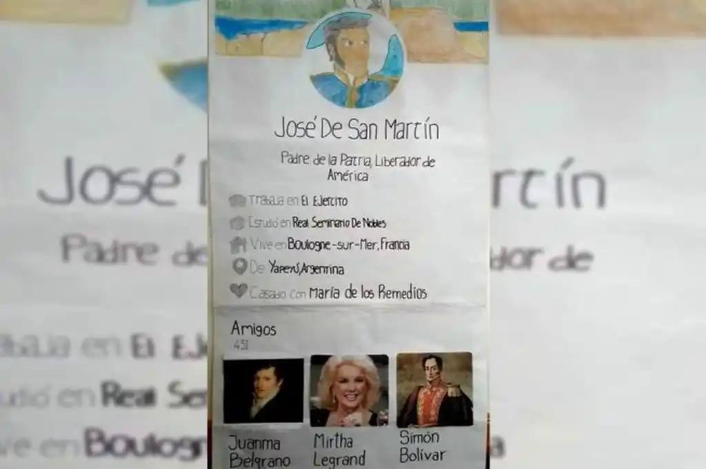 Viral: hicieron una “tarea” sobre San Martín que generó polémica