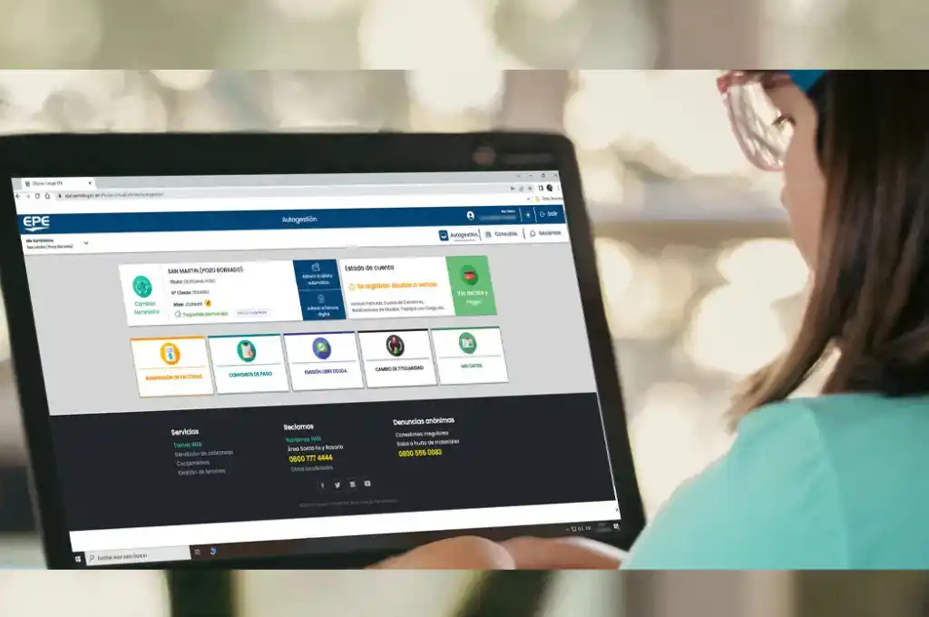 Más de 810 mil santafesinos se registraron en la Oficina Virtual de la EPE