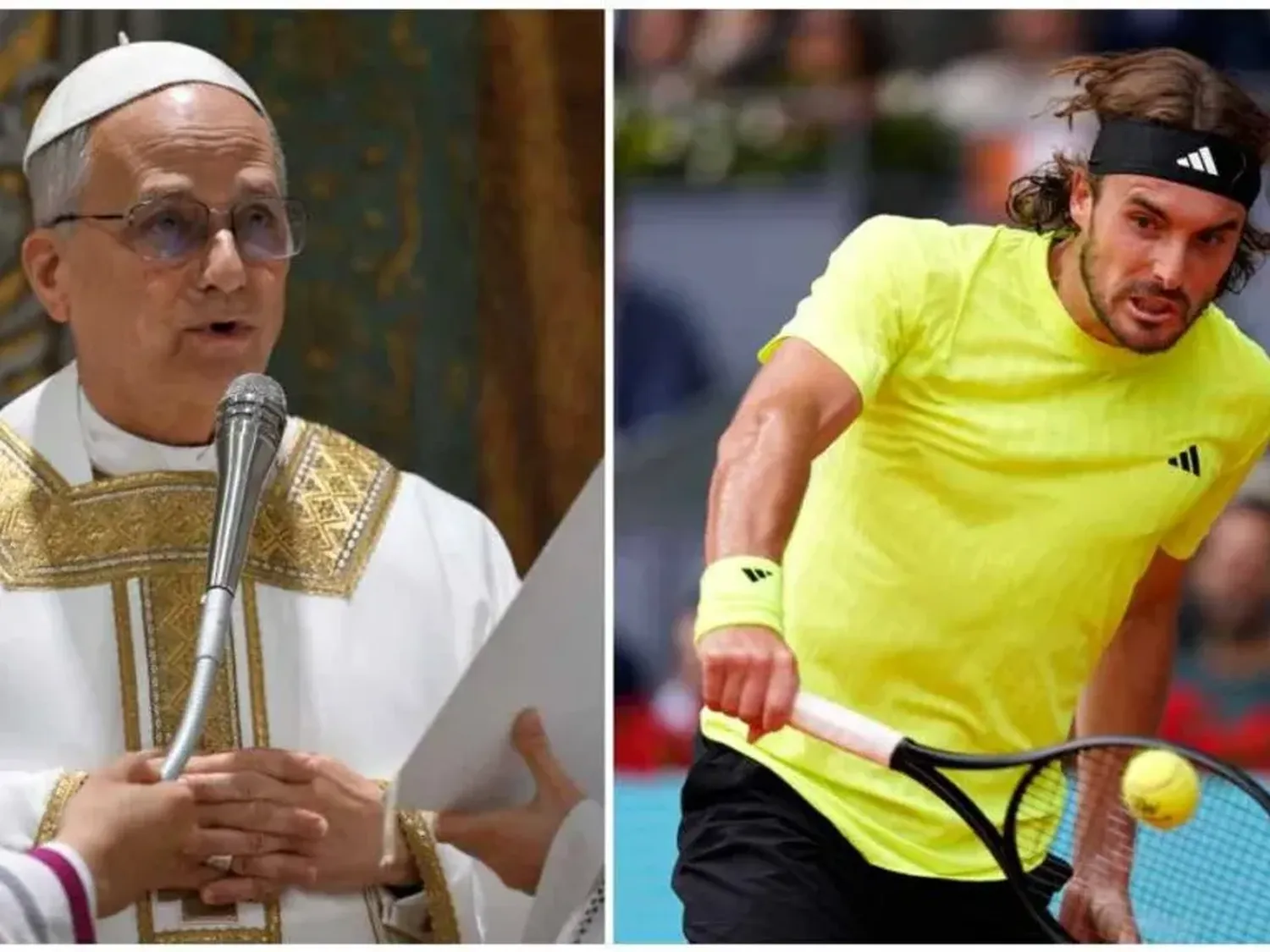 Stefanos Tsitsipas desafió al Papa León XIV a un insólito partido de tenis