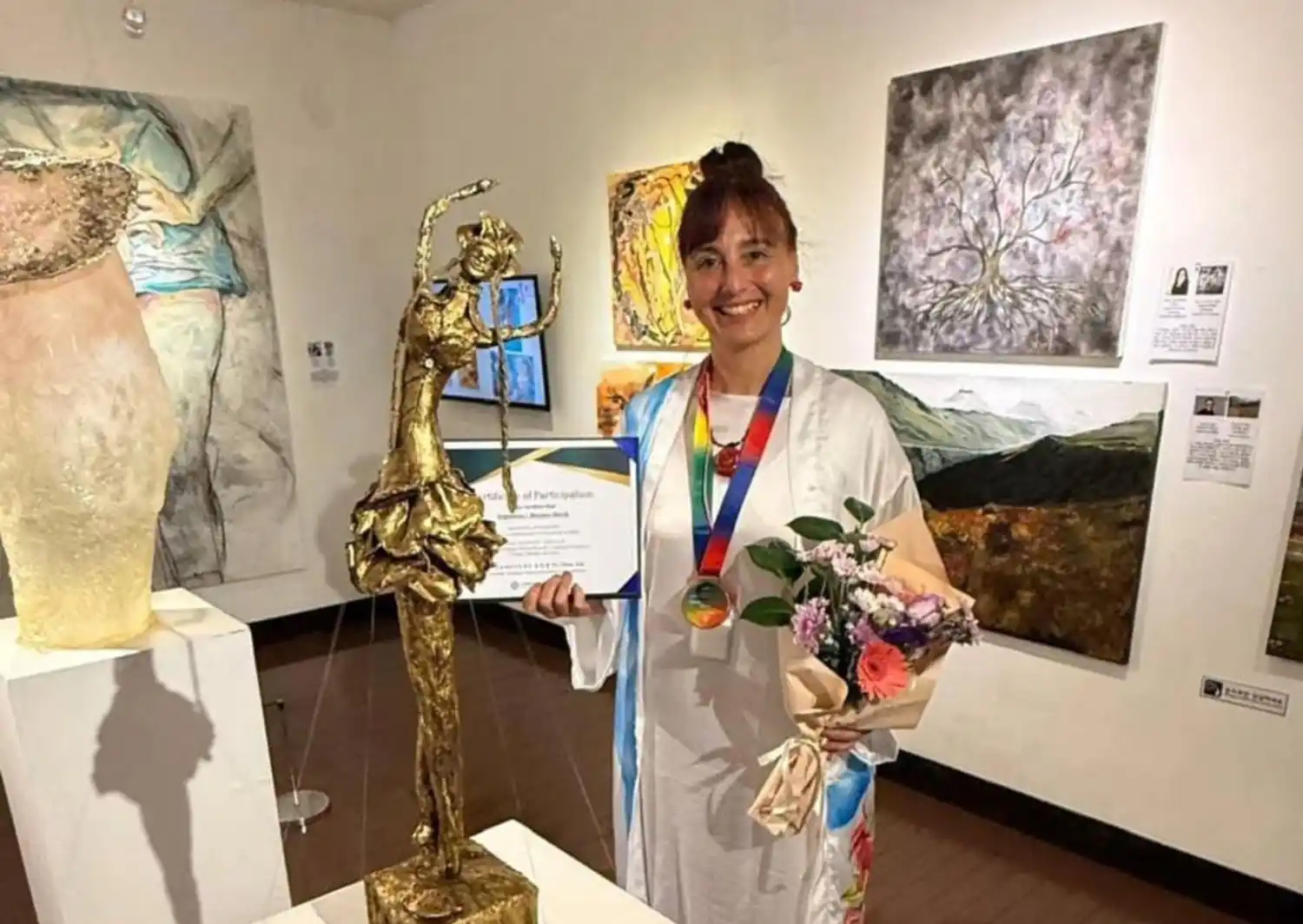 La artista plástica Mariana Maroli fue premiada en Corea del Sur.