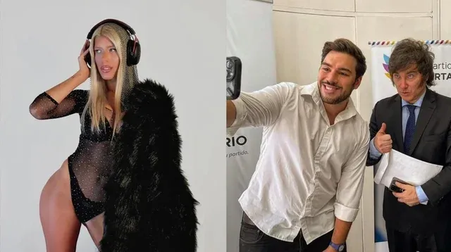 Camila Lattanzio, Juan Pablo Scalese y Javier Milei