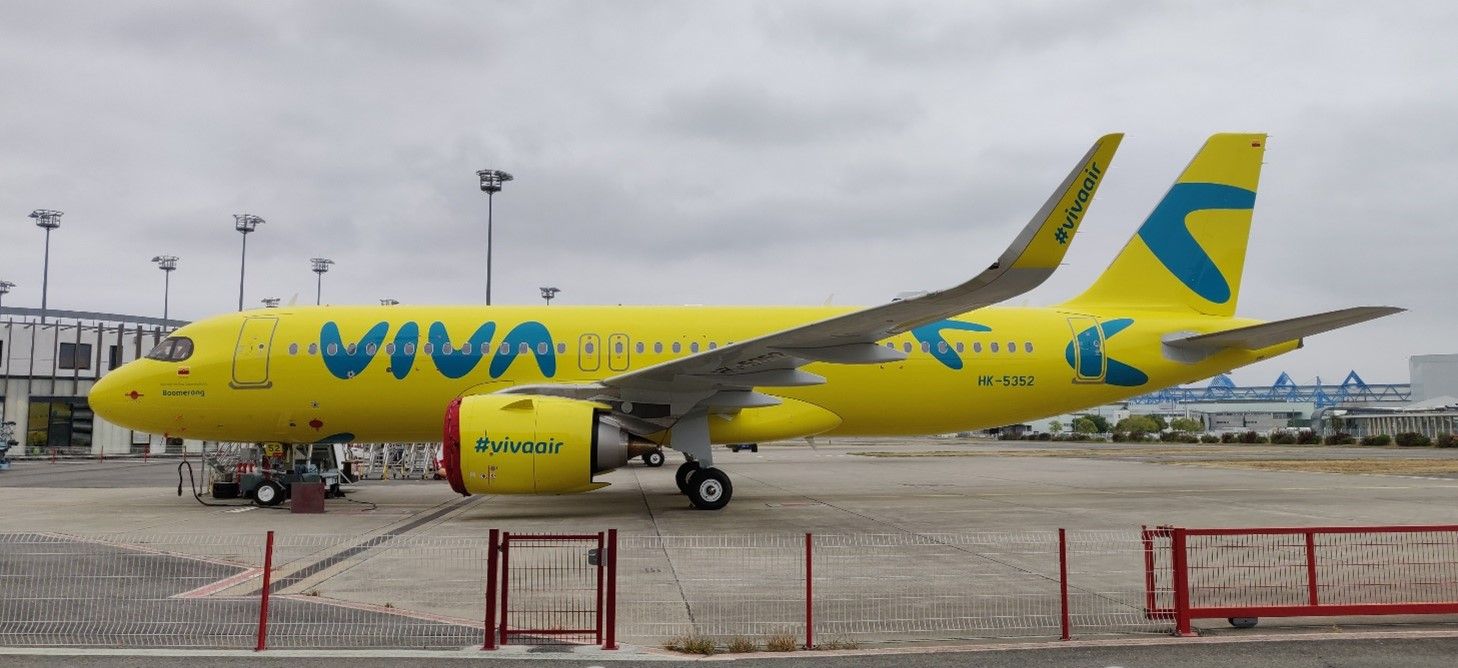 Viva Air recibió su primer A320neo con un esquema totalmente nuevo