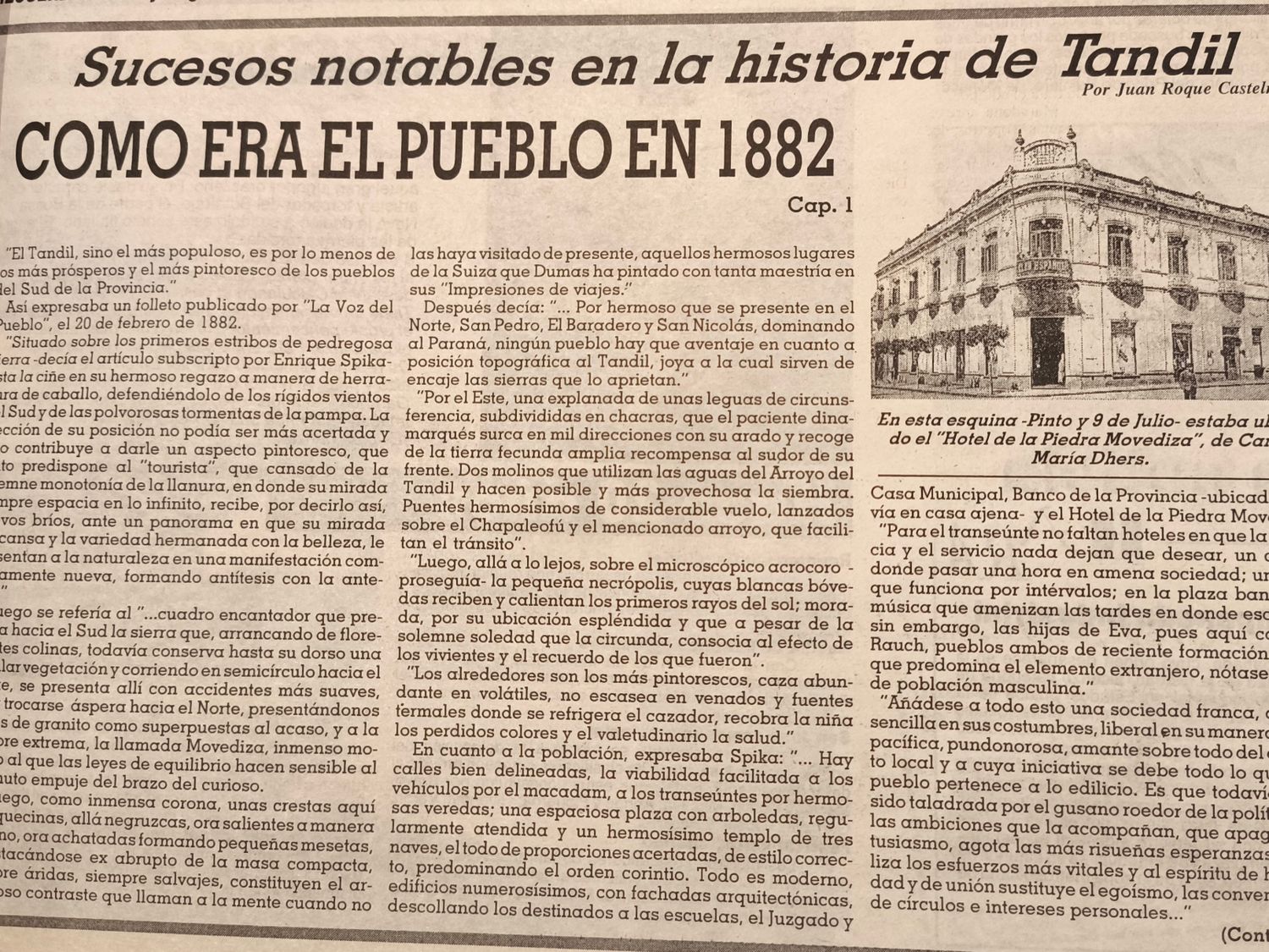 ¿Cómo era el pueblo en 1882? - Cap. 1