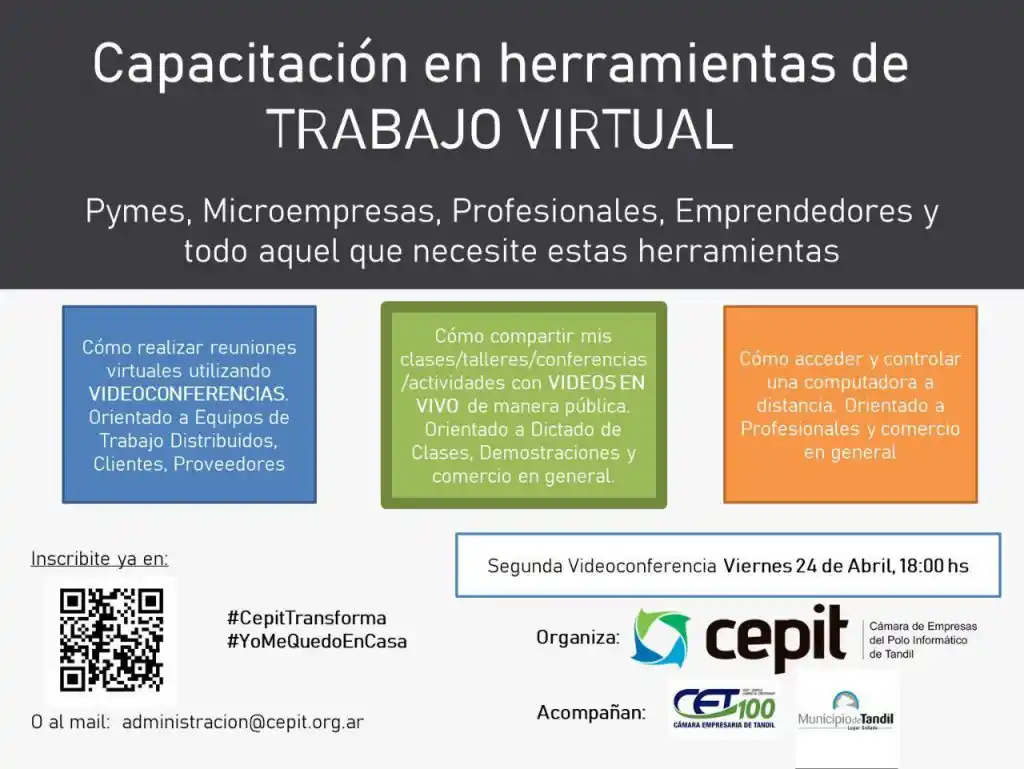 La Cepit invita a una capacitación en herramientas de trabajo virtual 