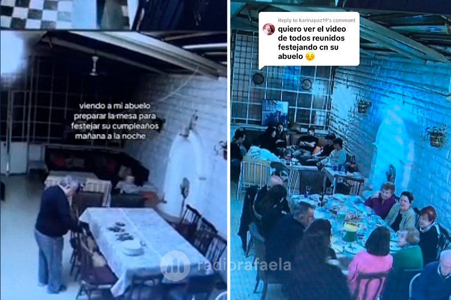 VIDEO | Filmó a su abuelito preparando la mesa de cumpleaños, conmovió a millones y se volvió viral