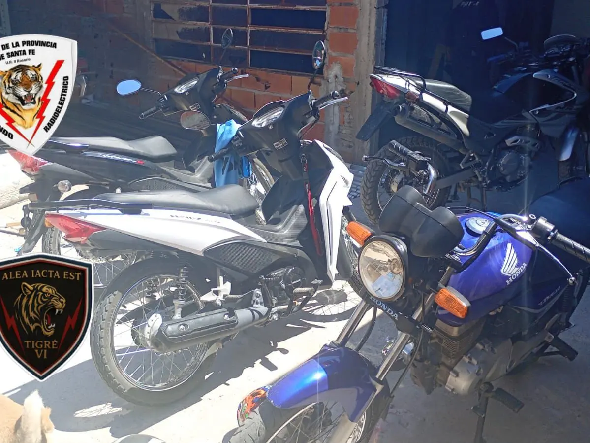 Encontraron tres motos robadas en la zona norte tras una persecución