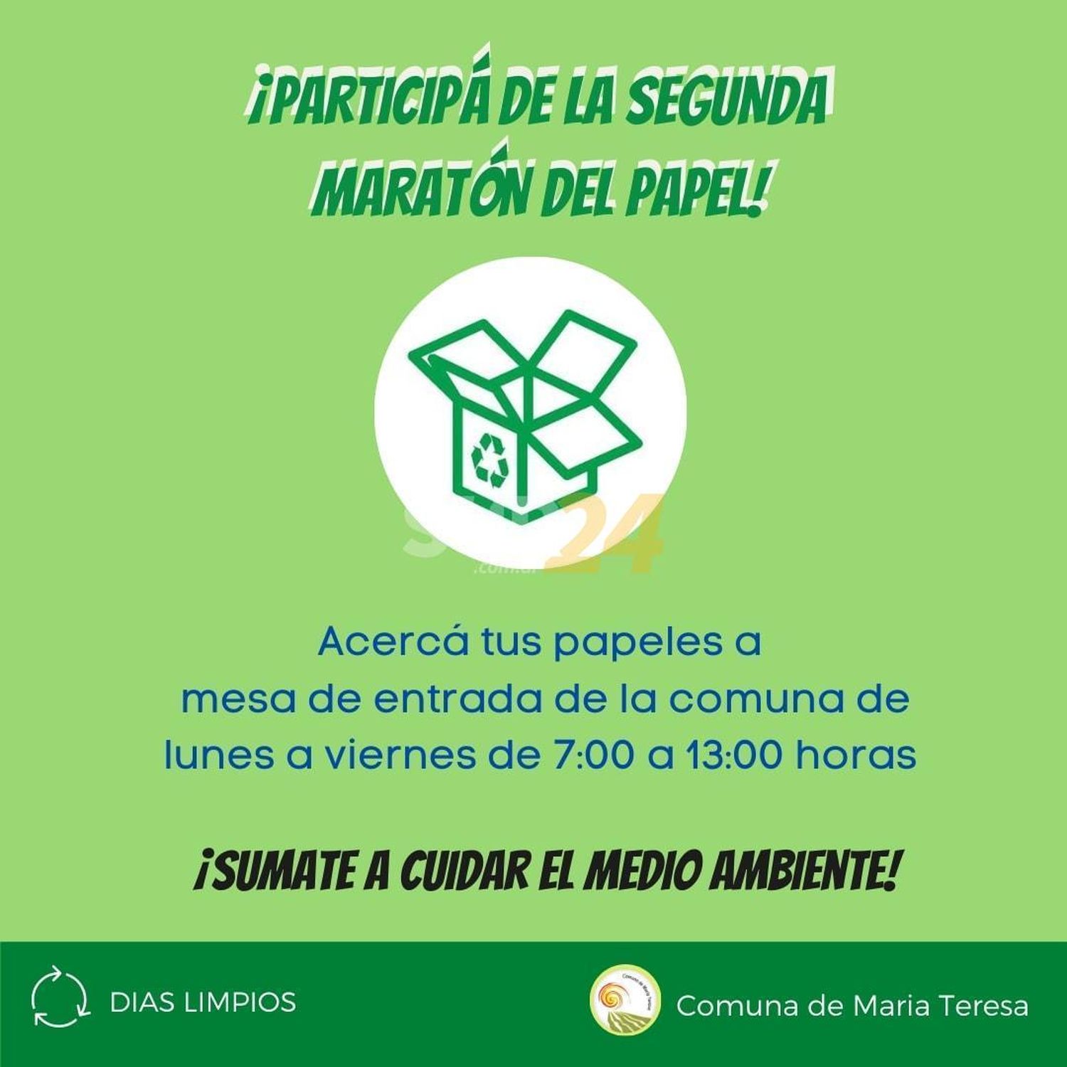 María Teresa presentó la “Segunda Maratón del Papel”