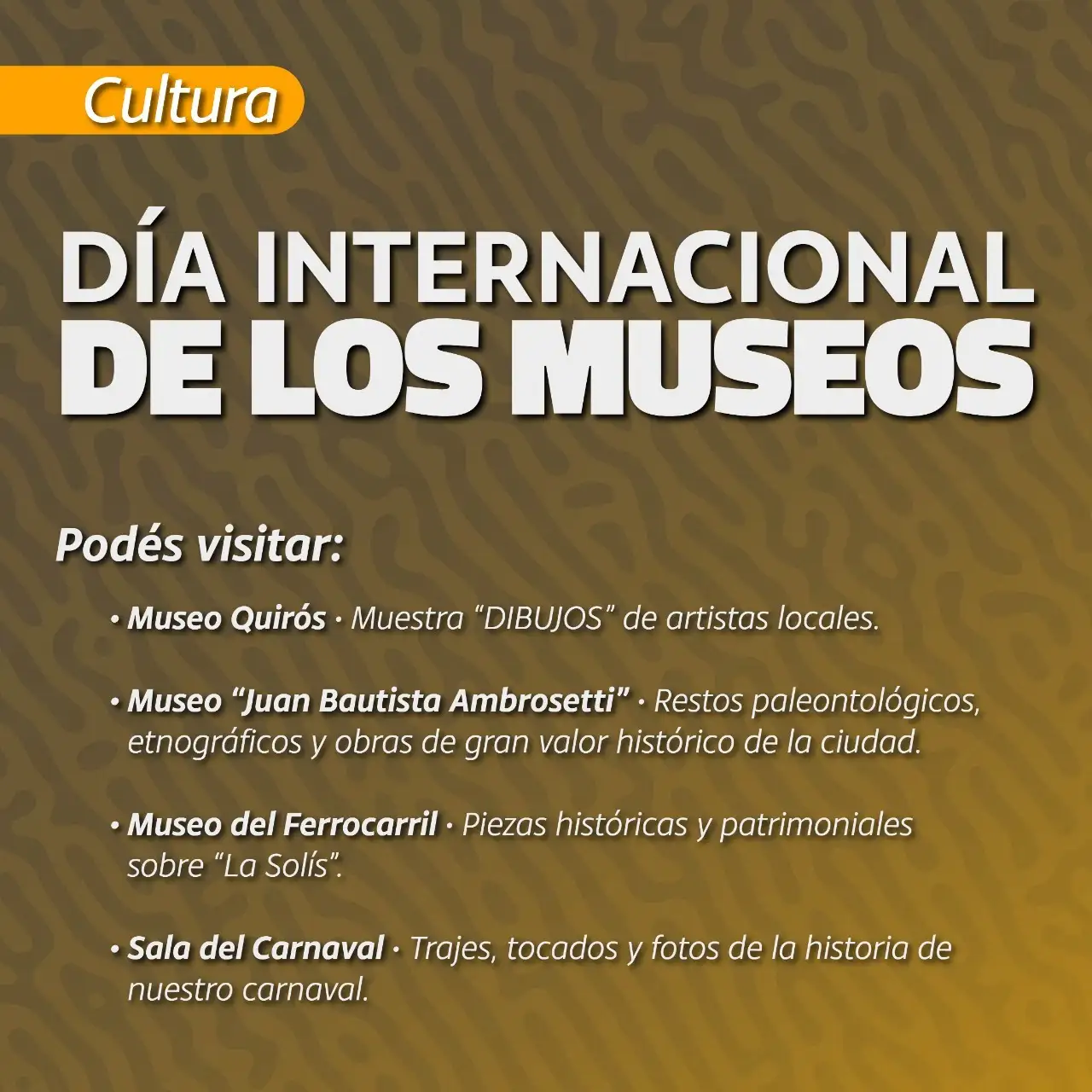 Museos abiertos y actividades gratuitas por el Día Internacional de los Museos en Gualeguay