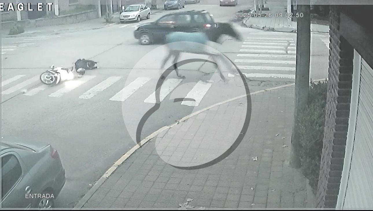Captura de video del momento del accidente