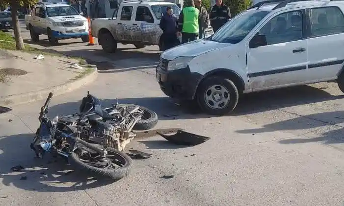Un accidente de tránsito permitió el hallazgo de una moto robada
