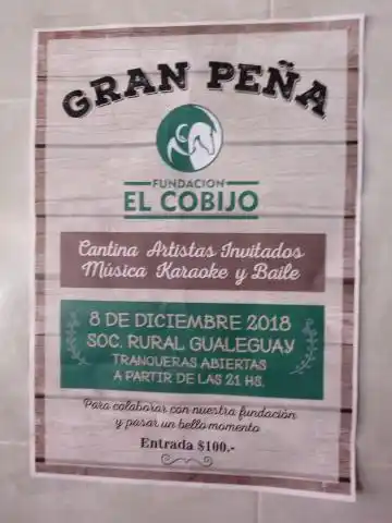 Fundación “El Cobijo” realizará una peña de fin de año