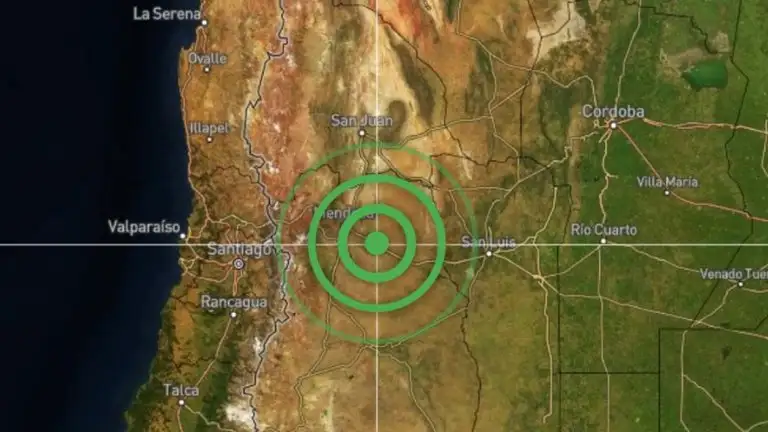 Se registró un terremoto de 5,2 grados en la escala Richter en Mendoza