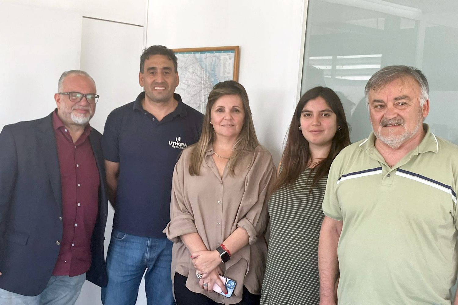 Reunión. Gómez, Coste y Gambetta con la subsecretaria Soledad Martínez