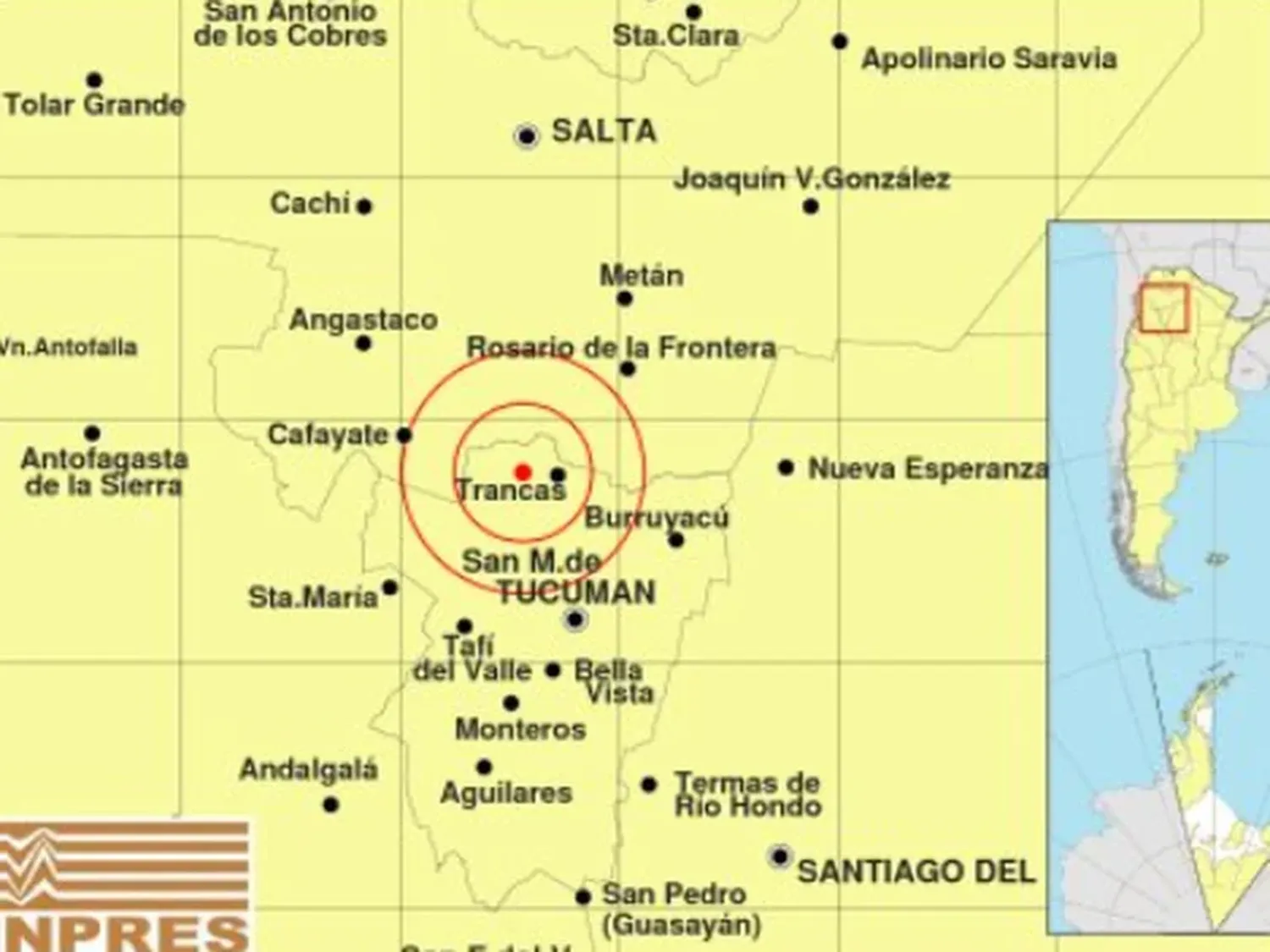 Un sismo sacudió a Tucumán