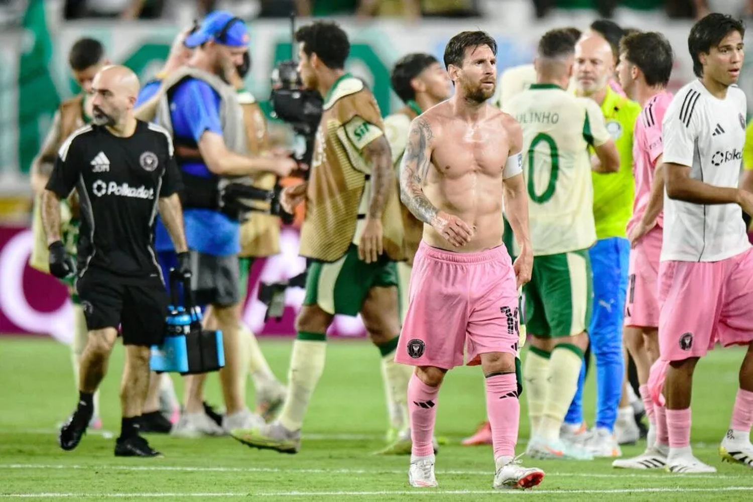 Messi tras el empate entre Inter Miami y Palmeiras que selló la clasificación de ambos a la siguiente fase del Mundial de Clubes.