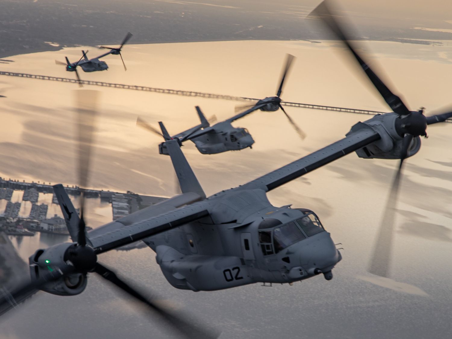 Los Marines practican sobrevuelo para show aéreo en el Super Bowl LIX