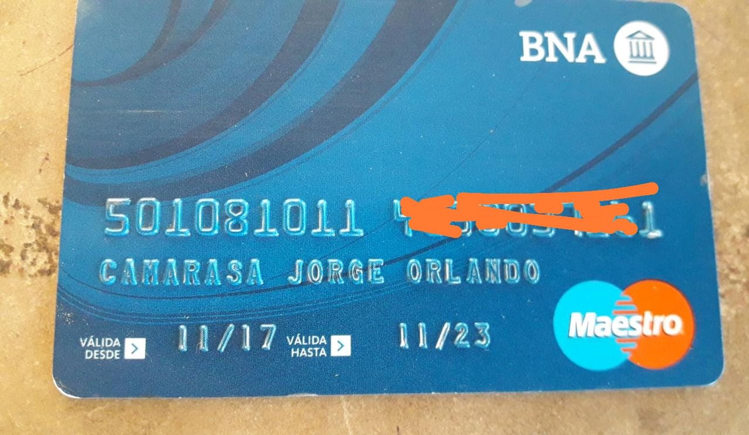 Tarjeta encontrada