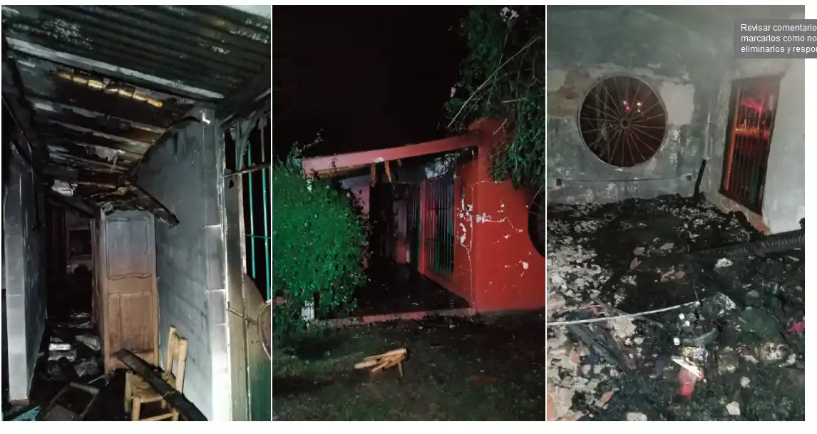 Una vivienda sufrió un incendio generalizado