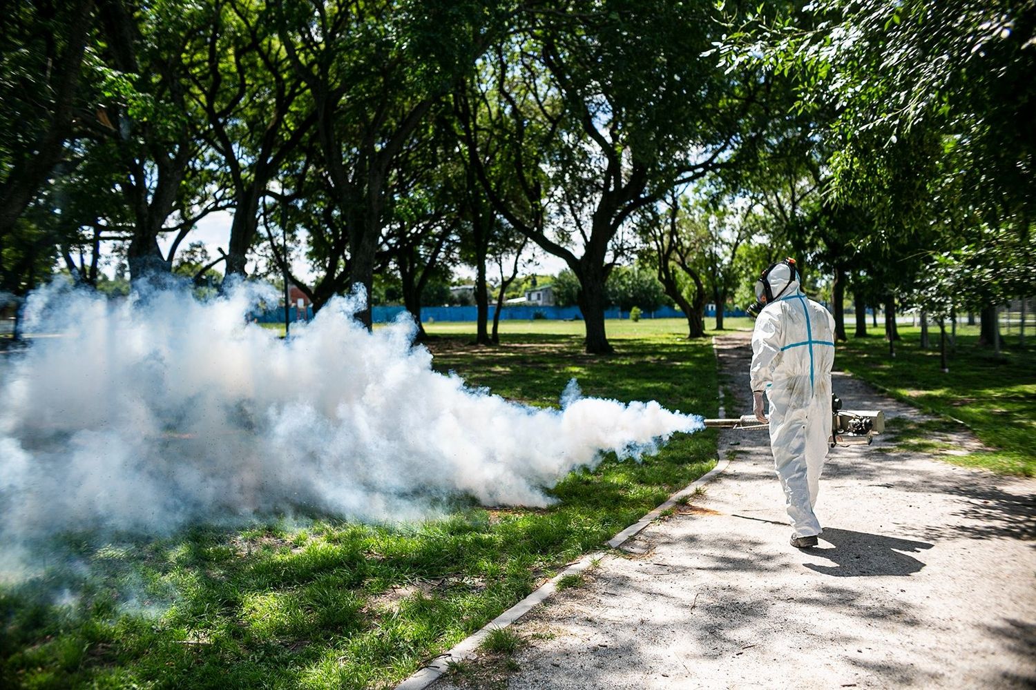 Operativos de fumigación en los barrios de Almirante Brown.