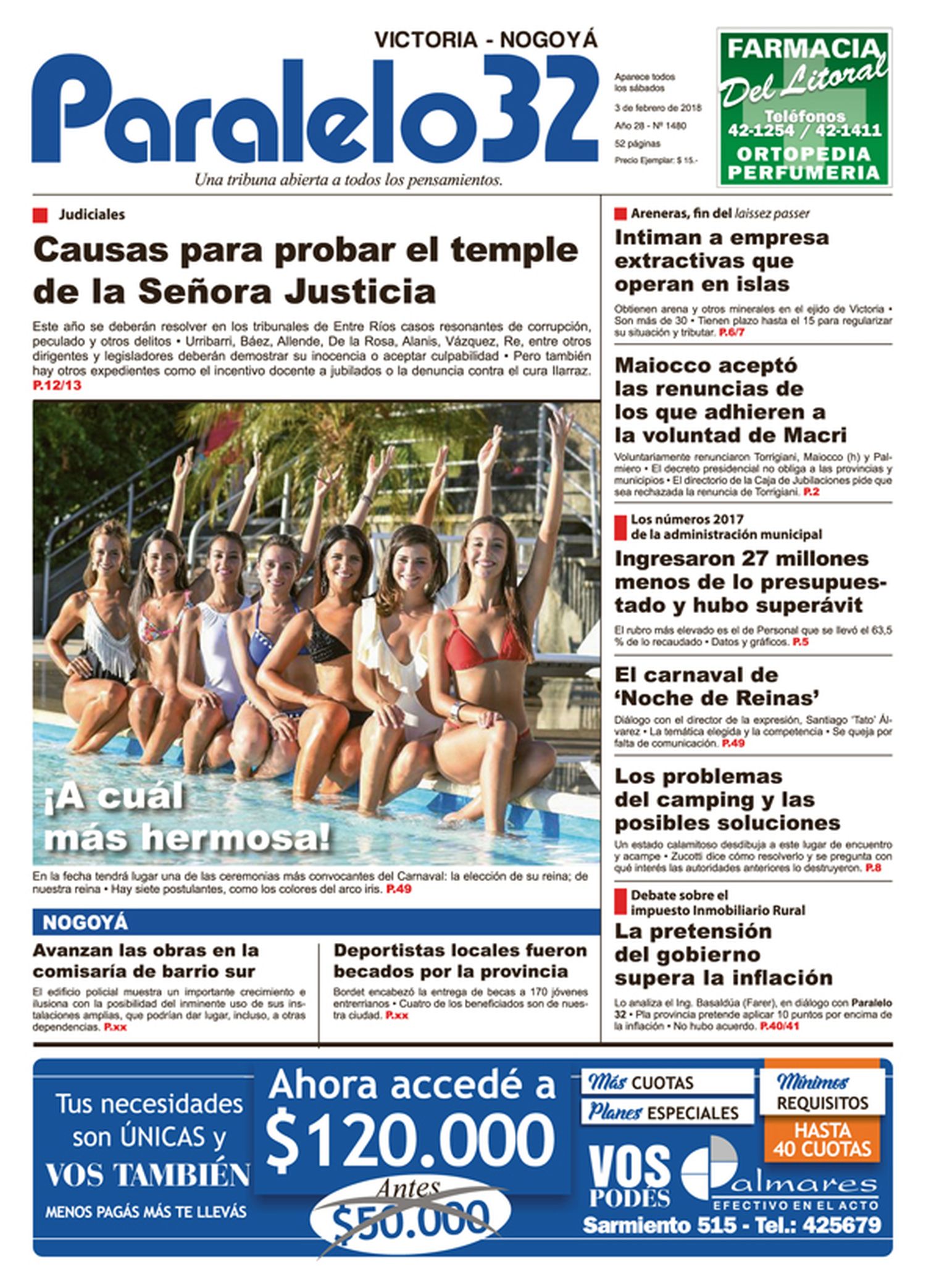 Tapa de Paralelo 32 edición Victoria/Nogoyá