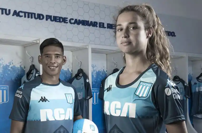 Racing presentó su nueva camiseta en homenaje a las mujeres
